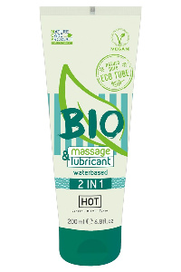 Hot bio massage & glijgel  waterbasis 2in1 100% biologisch