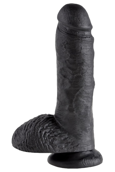 Realistische Zwarte Dildo Met Zuignap En Ballen Inch Erotiekshop Nl