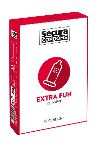 Secura extra fun condooms met stimulatie noppen 48x
