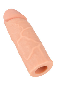Realistische penis sleeve + 4cm