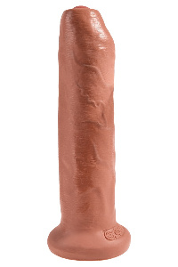 Dubbele dildo 17.8 cm met zuignap licht bruin