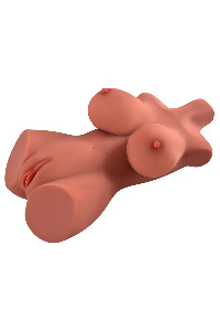 Torso masturbator met borsten, vagina en anus licht bruin
