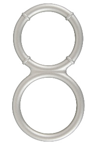 Metallic silicone double ring