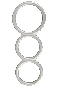 Metallic silicone triple ring