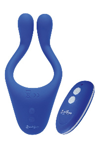 Beauments doppio 2.0 koppelvibrator met afstandsbediening blauw