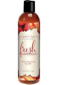 Intimate earth - natural flavors glide verse aardbeien 120 ml