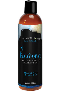 Intimate earth - massage olie heaven hazelnoot biscotti 240 ml
