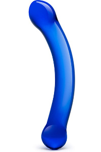Glas - curved g-spot glazen dildo