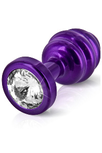 Diogol - ano butt plug geribbeld paars 30 mm