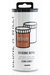 Clone-a-willy - refill medium lichte huidskleur siliconen