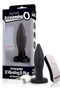 The screaming o - vibrerende plug zwart