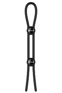 Nexus - forge double adjustable lasso silicone cock ring zwart