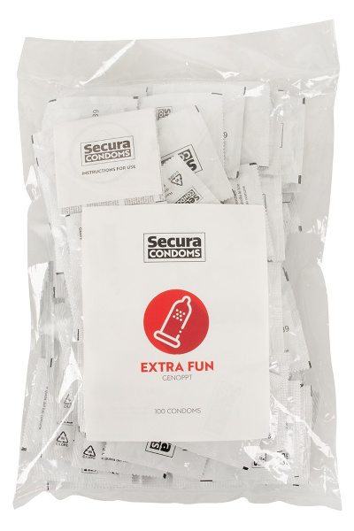 Secura extra fun condooms met stimulatie noppen 100x