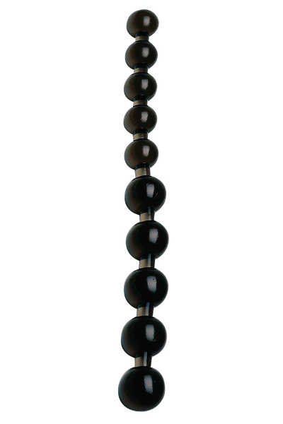 Anaalketting "Anal Pearls" met 10 balletjes - zwart