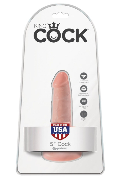 Realistische dildo met zuignap  5 inch - afbeelding 2