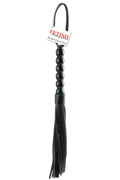 Beaded cat-o-nine tails flogger