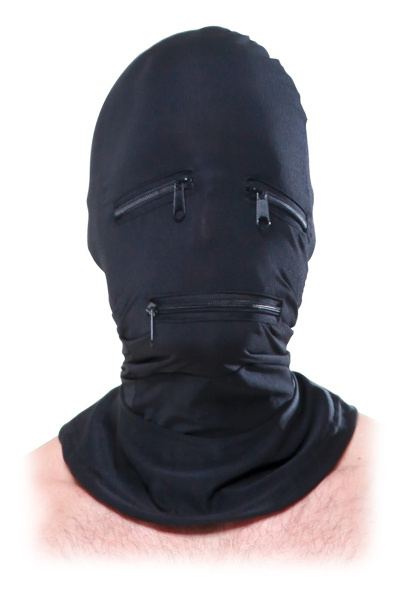 Masker met rits zwart