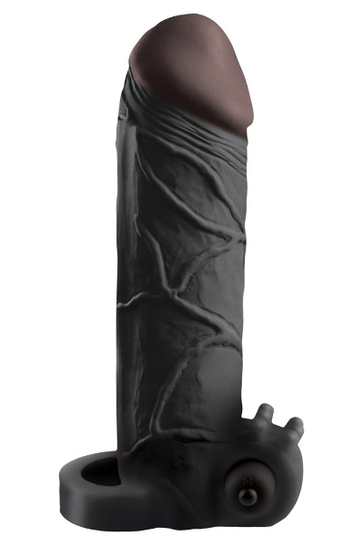 Penis verleng sleeve met vibratie 16.5 cm
