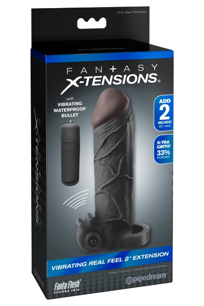 Penis verleng sleeve met vibratie 16.5 cm - afbeelding 2