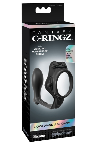 Anaalplug met penisring, dubbel orgasme - afbeelding 2