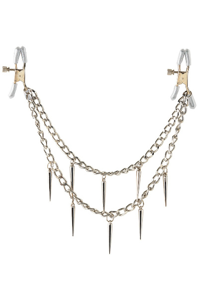 Tepelklemmen aan dubbele ketting met spikes