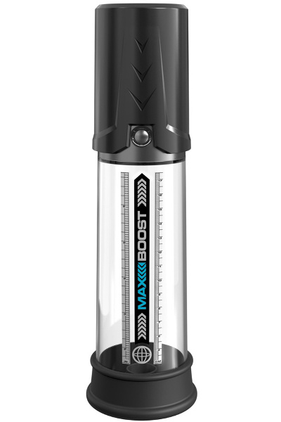 Transparante penispomp Max Boost van Pump Worx zwart