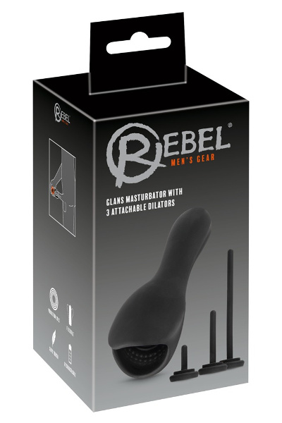 Rebel eikel masturbator met 3 opzetbare dilators - afbeelding 2