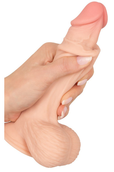 Ns dildo met beweegbare voorhuid en zuignap - afbeelding 2