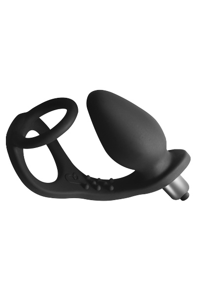 Vibrerende buttplug met dubbele cockring