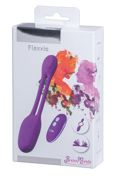 Beauments flexxio vibrator -10 vibratiestanden - 2 motoren - paars - afbeelding 2