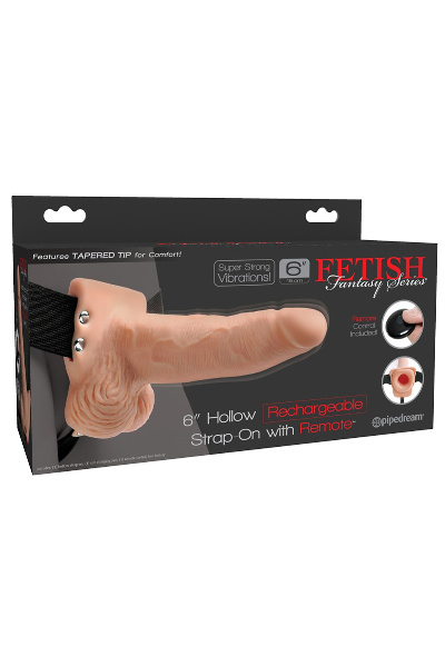 Voorbinddildo, 17,8 cm, 10 vibratiestanden - afbeelding 2