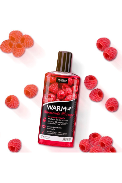 Warm-up massage olie - framboos 150 ml - afbeelding 2
