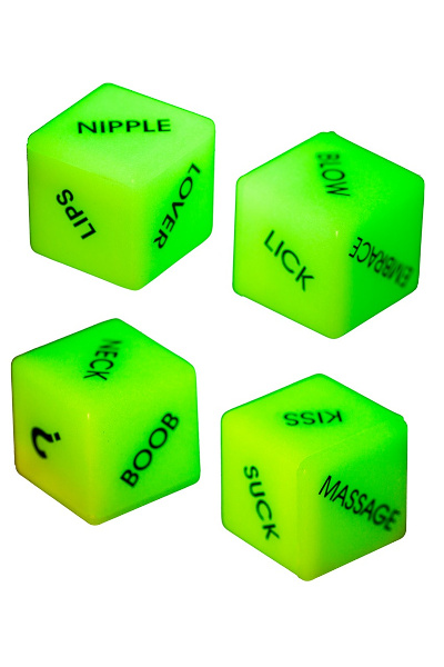 Dobbelsteen "glow-in-the-dark" engl.