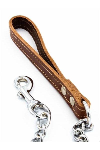 Mister B hondenriem ketting - bruin - afbeelding 2
