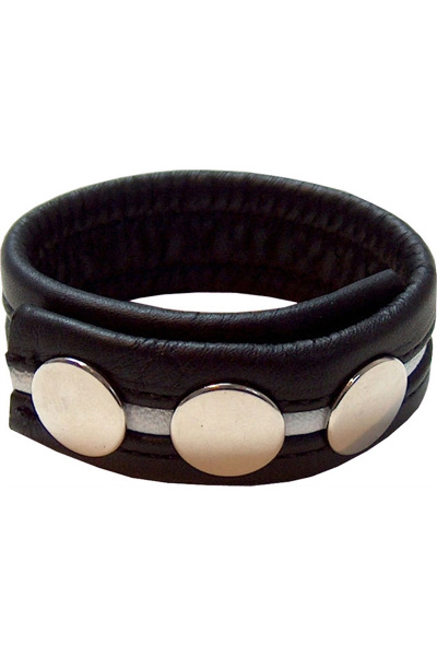 Mister B leren cockstrap wit