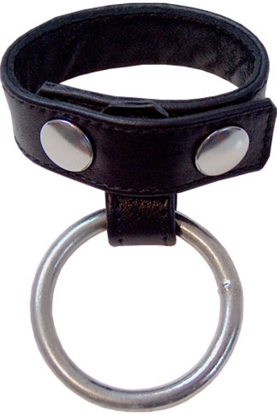 Mister B leren cockstrap met penisring 35 mm