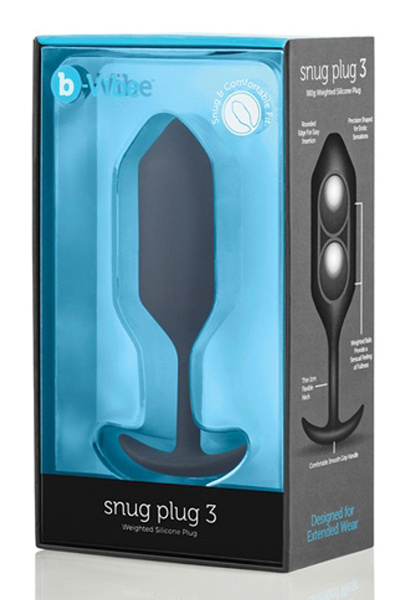 B-vibe snug plug 3 - zwart - afbeelding 2
