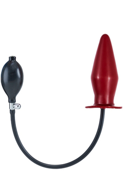 Opblaasbare butt plug - rood xl