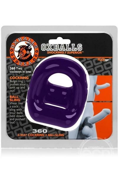 Oxballs 360 cockring ball sling eggplant - afbeelding 2