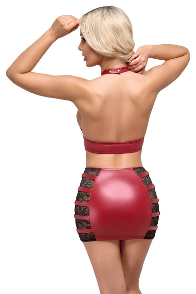 Top & skirt red - afbeelding 2