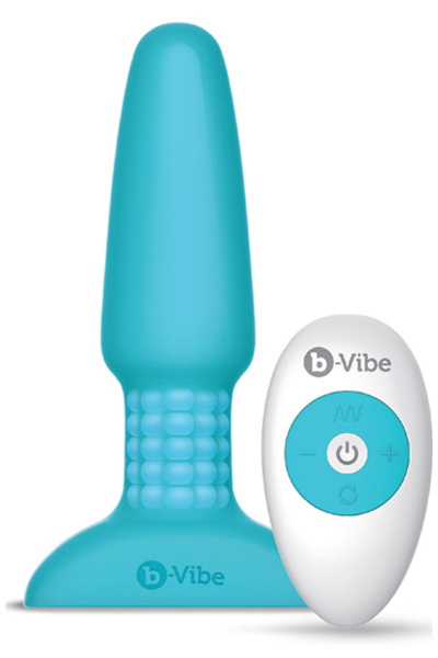 B-vibe - rimming remote control plug 2 blauw