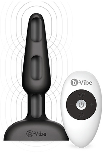 B-vibe - trio remote control butt plug zwart