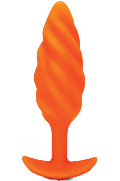 B-vibe - texture plug swirl oranje