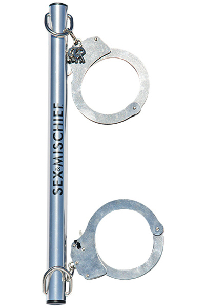 S&m - spreader bar with metal cuffs