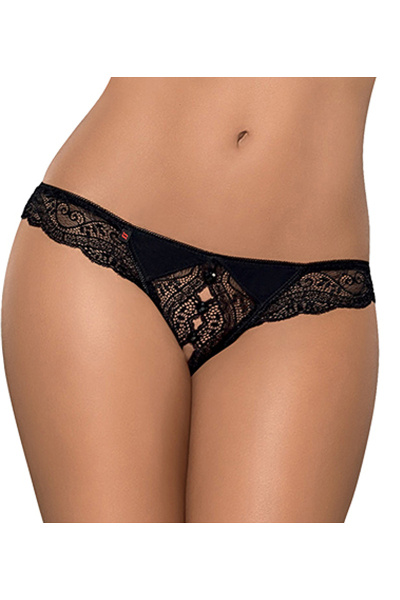 Obsessive - miamor kruisloze string zwart l/xl