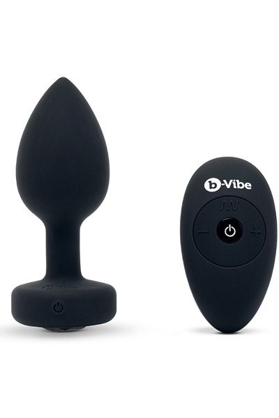 B-vibe - vibrerende juwelen plug m/l zwart