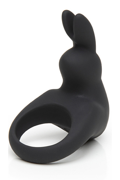 Happy rabbit - oplaadbare vibrerende rabbit cock ring zwart