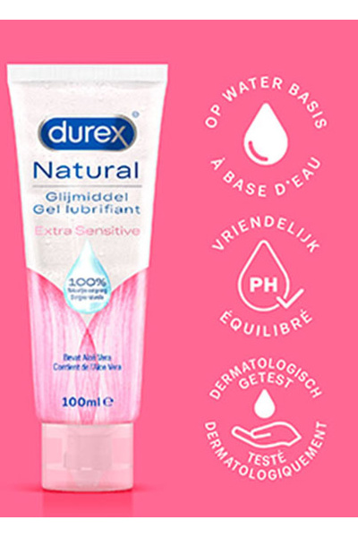 Durex - glijmiddel natural extra sensitive 100 ml - afbeelding 2