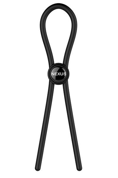 Nexus - forge single adjustable lasso silicone cock ring zwart