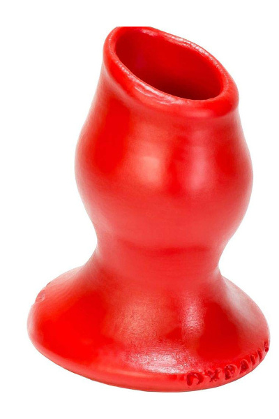 Siliconen pighole holle buttplug bloedrood medium
